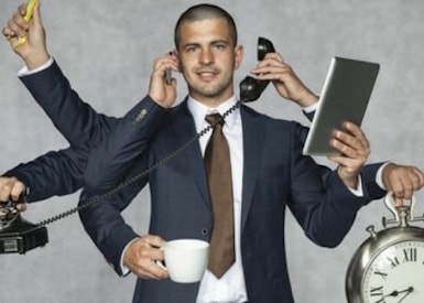 TasklyHub Featured Blog Image of Man Juggling Tasks