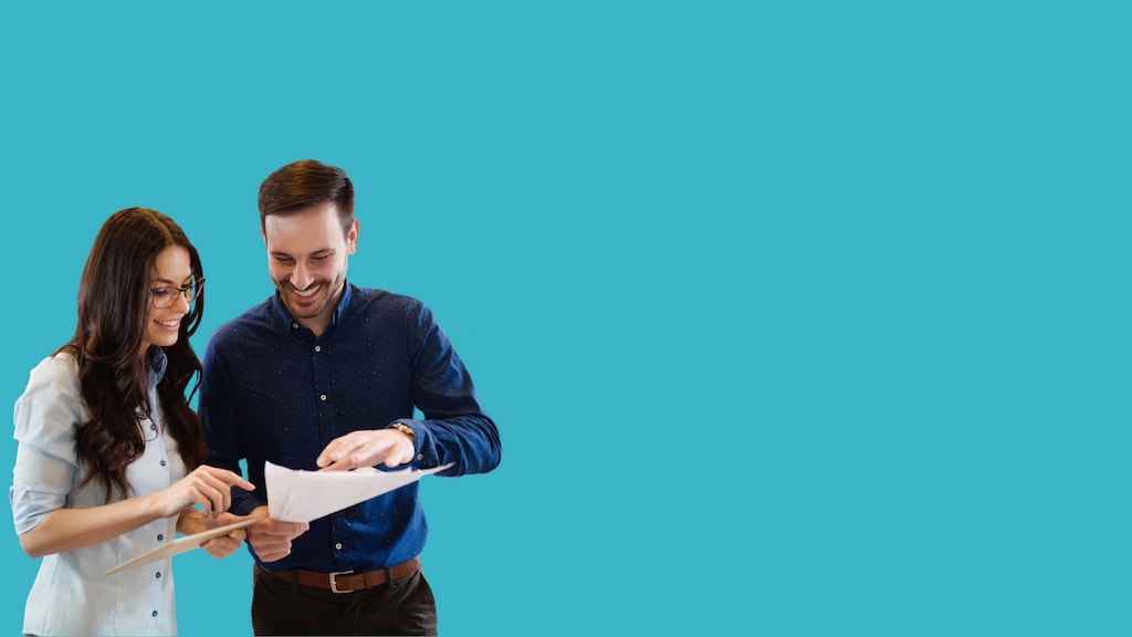 TasklyHub Free Task Management Software For Customer Service with two people looking at work