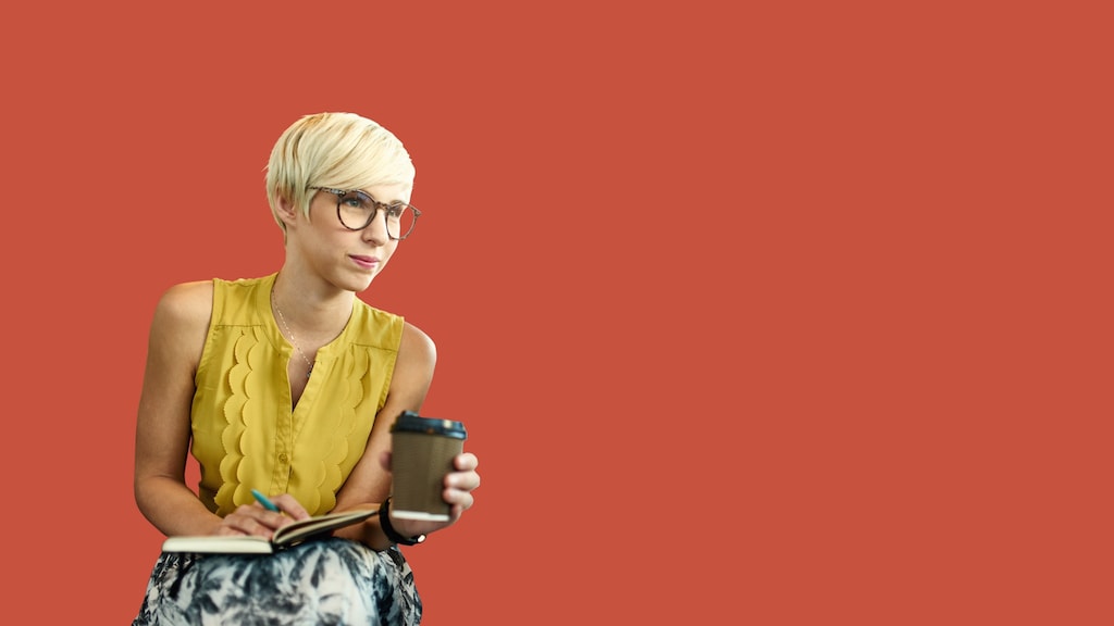 TasklyHub Free Task Management Software Woman With Coffee